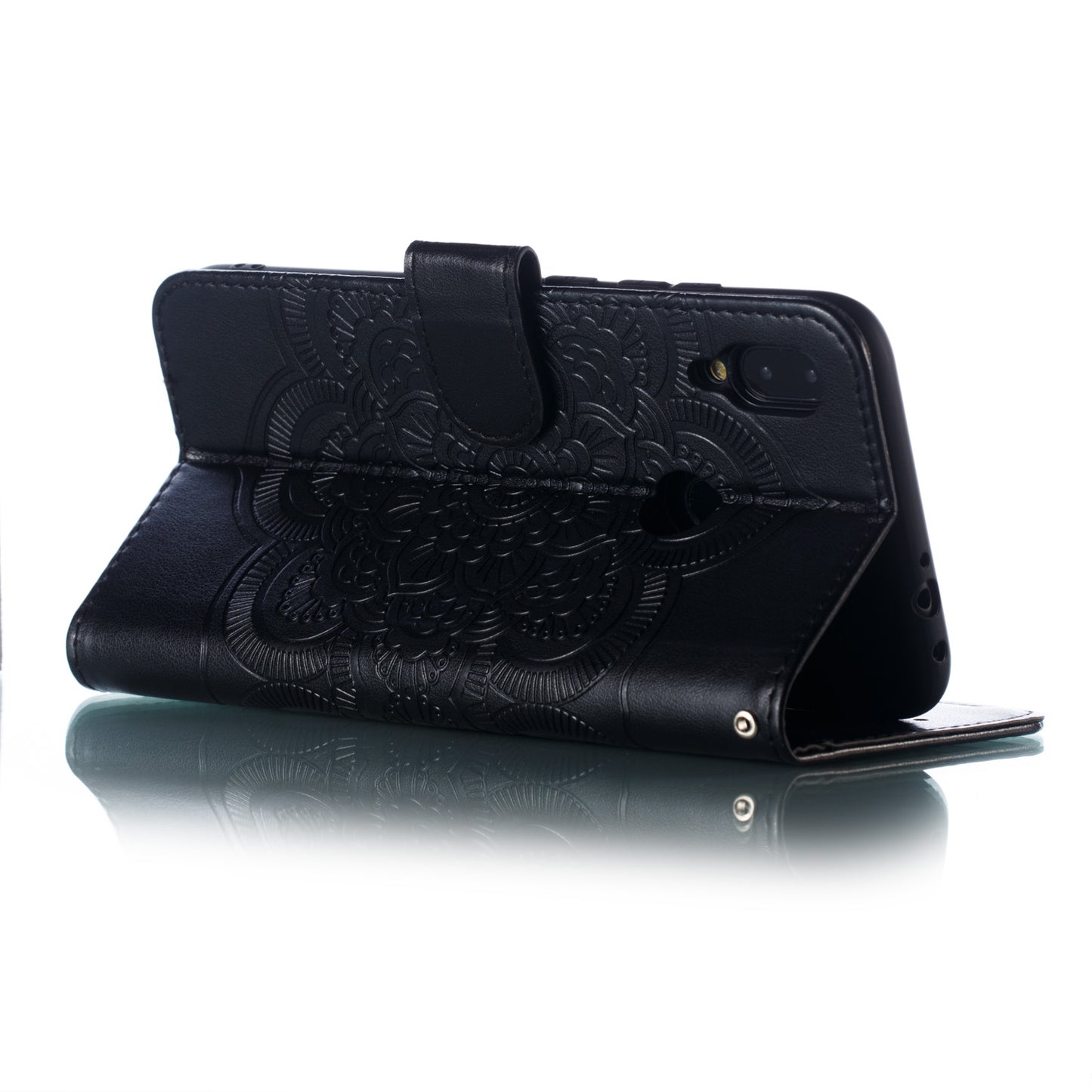 For Xiaomi Redmi Note 7S / Note 7/Note 7 Pro (India) Imprint Mandala Flower Leather Wallet Cover Phone Case