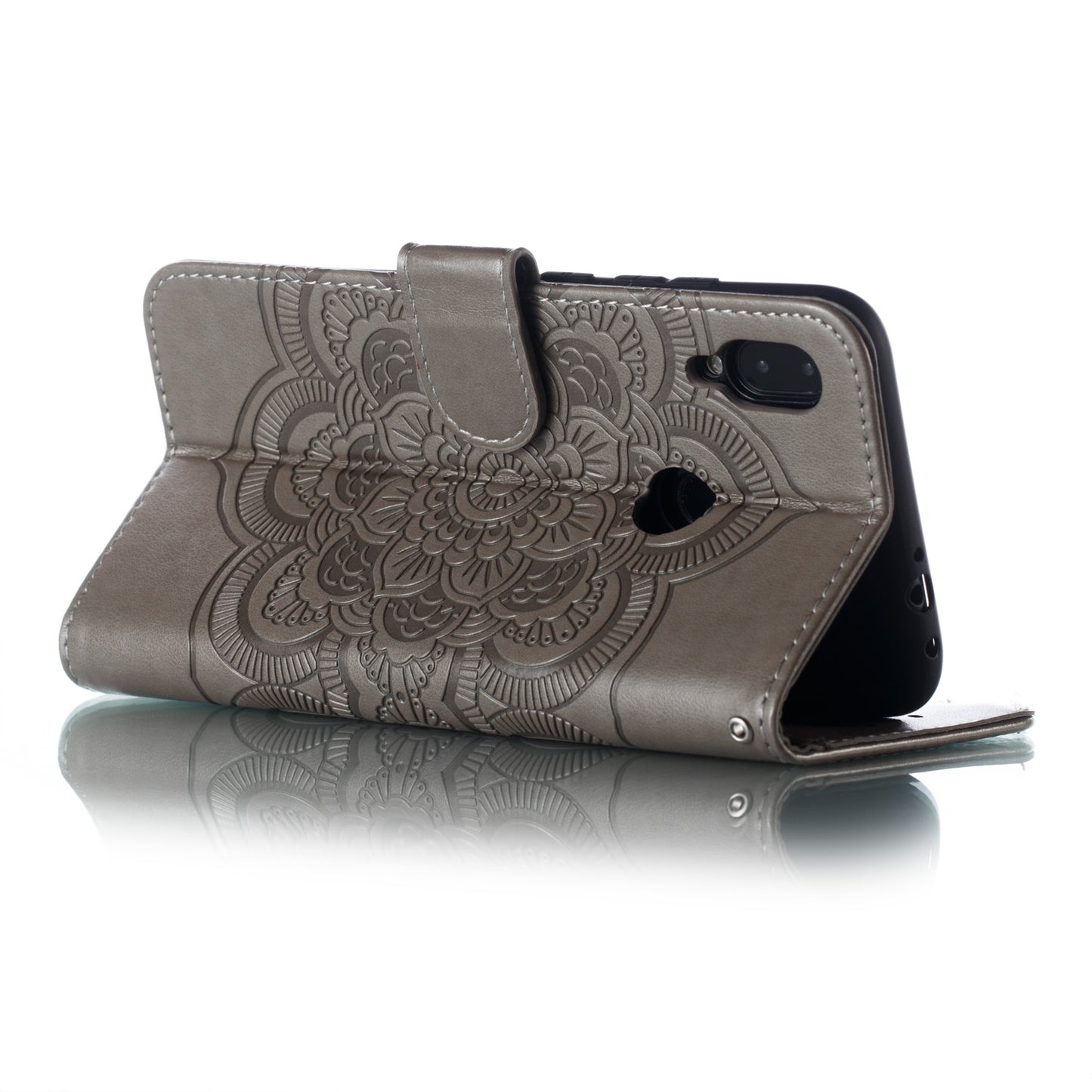For Xiaomi Redmi Note 7S / Note 7/Note 7 Pro (India) Imprint Mandala Flower Leather Wallet Cover Phone Case