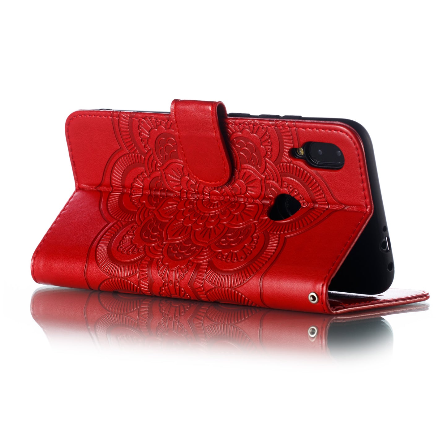 For Xiaomi Redmi Note 7S / Note 7/Note 7 Pro (India) Imprint Mandala Flower Leather Wallet Cover Phone Case