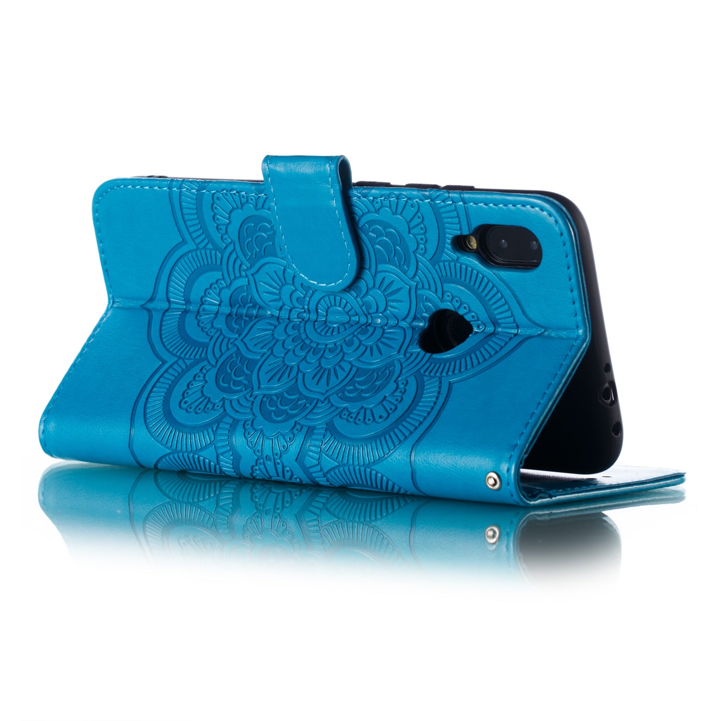 For Xiaomi Redmi Note 7S / Note 7/Note 7 Pro (India) Imprint Mandala Flower Leather Wallet Cover Phone Case