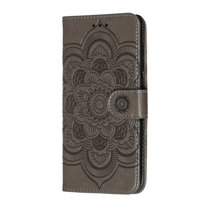 For Xiaomi Mi 9 Imprint Mandala Flower Stand Leather Phone Case Cover
