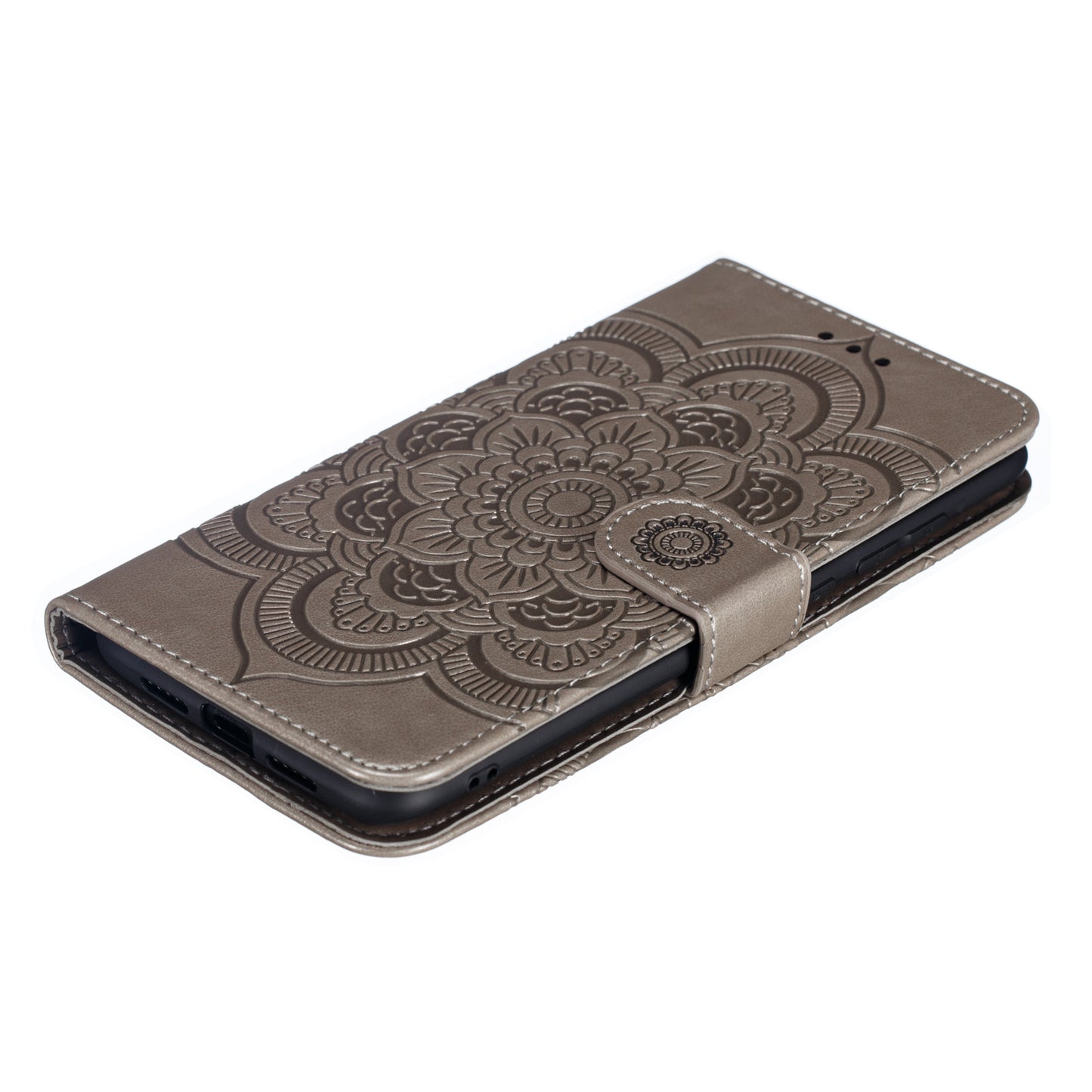 For Xiaomi Mi 9 Imprint Mandala Flower Stand Leather Phone Case Cover