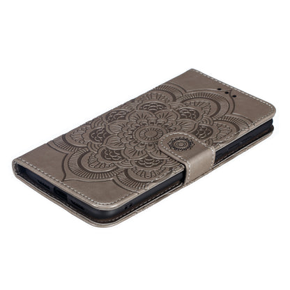 For Xiaomi Mi 9 Imprint Mandala Flower Stand Leather Phone Case Cover