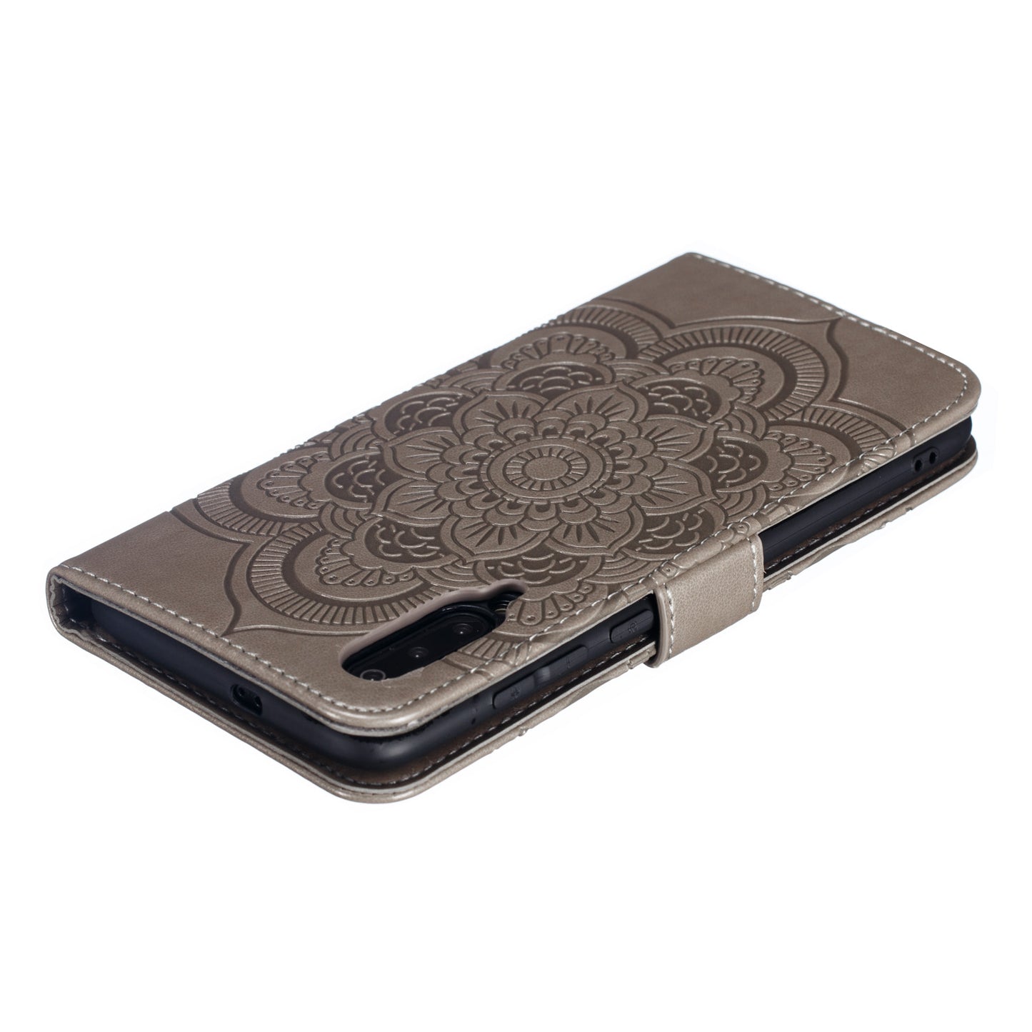 For Xiaomi Mi 9 Imprint Mandala Flower Stand Leather Phone Case Cover