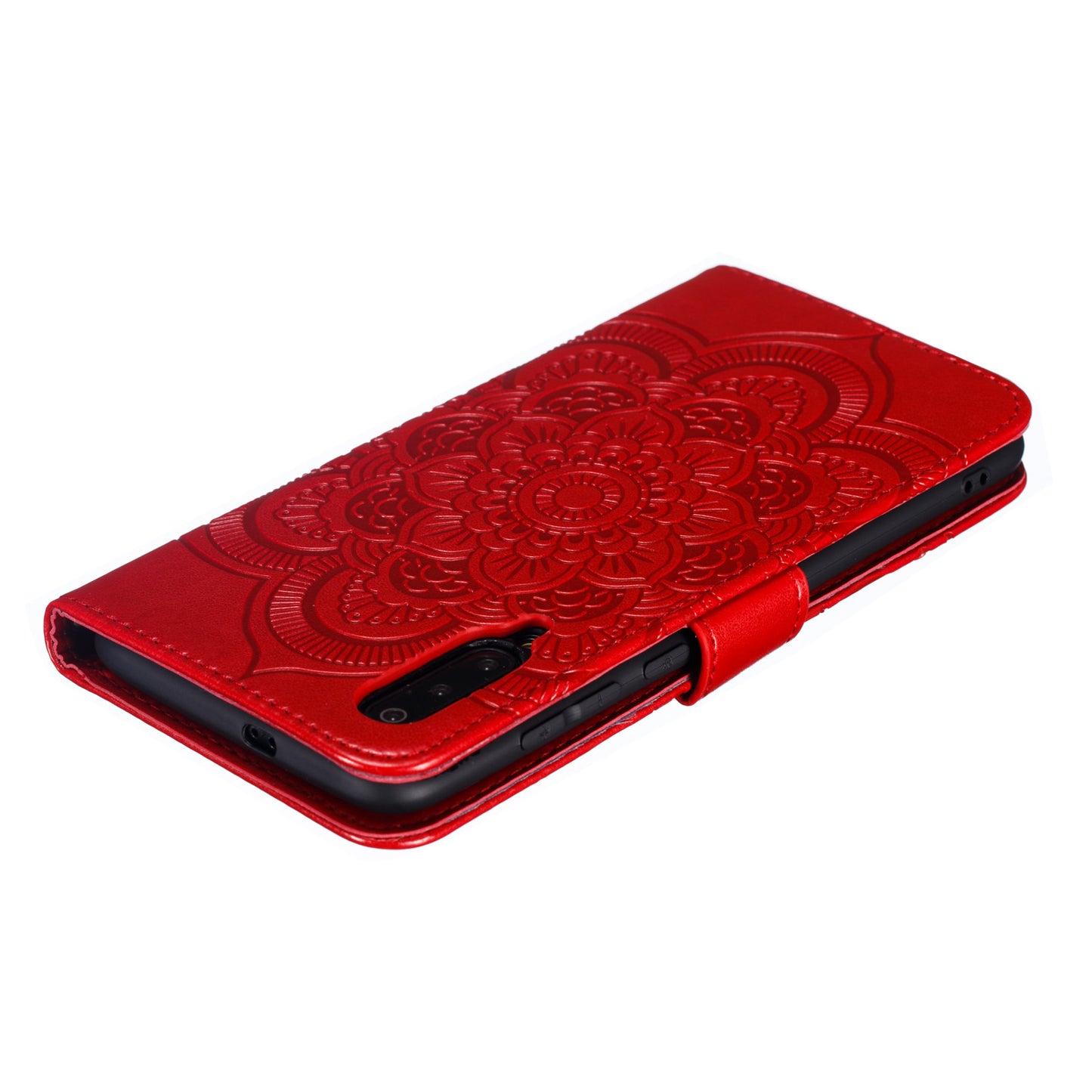 For Xiaomi Mi 9 Imprint Mandala Flower Stand Leather Phone Case Cover