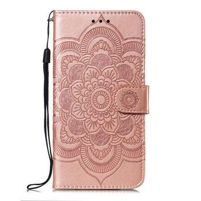 For Xiaomi Mi 9 Imprint Mandala Flower Stand Leather Phone Case Cover