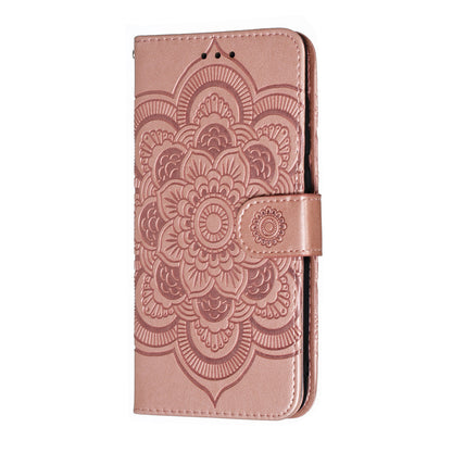 For Xiaomi Mi 9 Imprint Mandala Flower Stand Leather Phone Case Cover