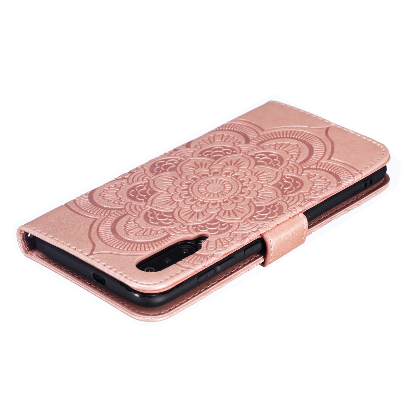 For Xiaomi Mi 9 Imprint Mandala Flower Stand Leather Phone Case Cover