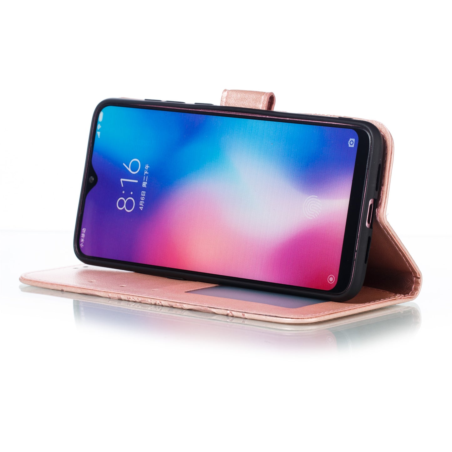 For Xiaomi Mi 9 Imprint Mandala Flower Stand Leather Phone Case Cover