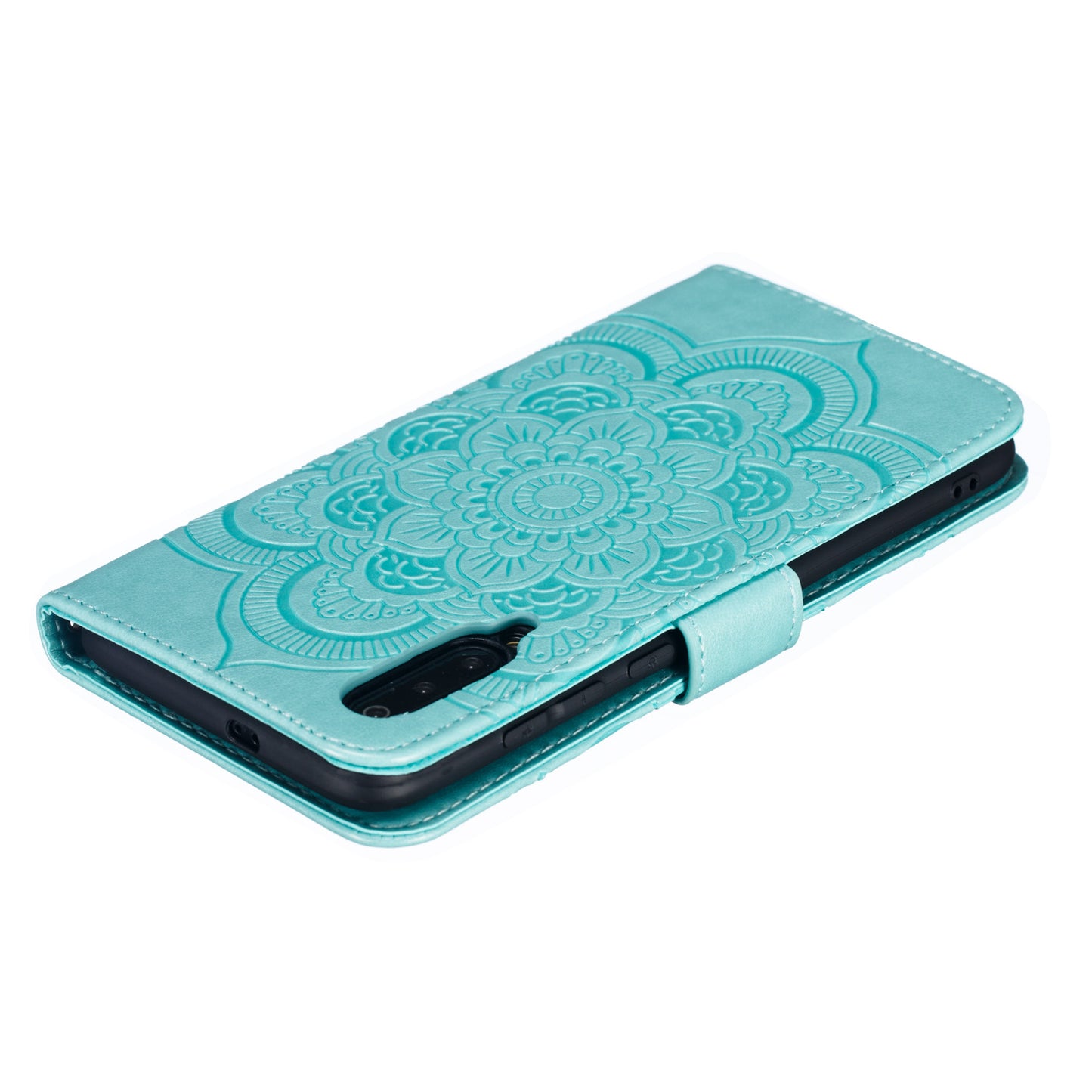 For Xiaomi Mi 9 Imprint Mandala Flower Stand Leather Phone Case Cover