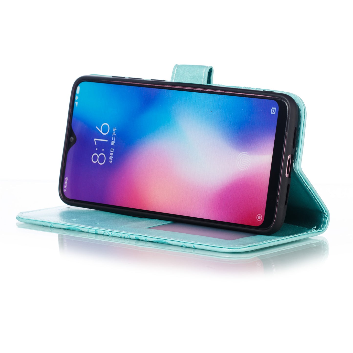 For Xiaomi Mi 9 Imprint Mandala Flower Stand Leather Phone Case Cover