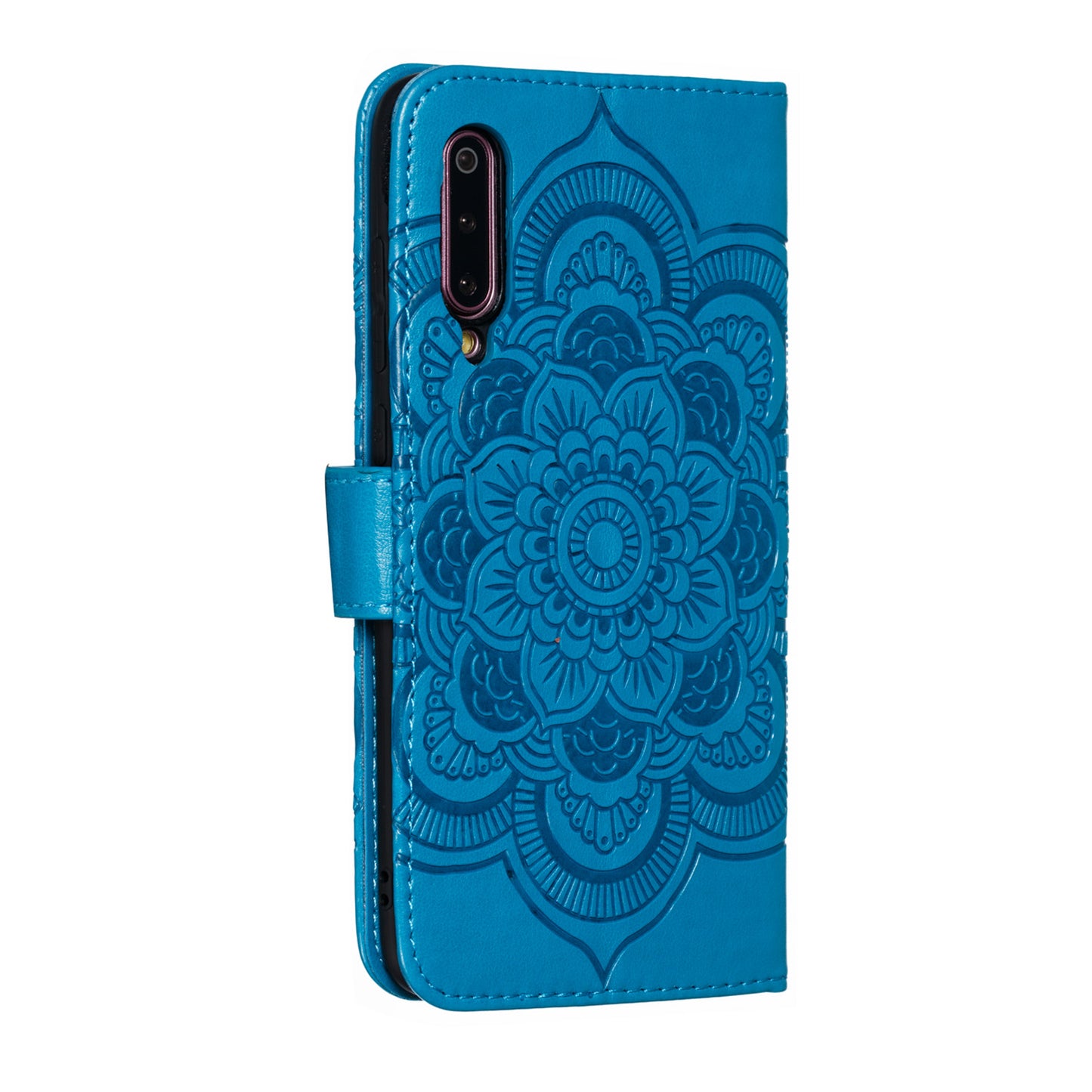 For Xiaomi Mi 9 Imprint Mandala Flower Stand Leather Phone Case Cover