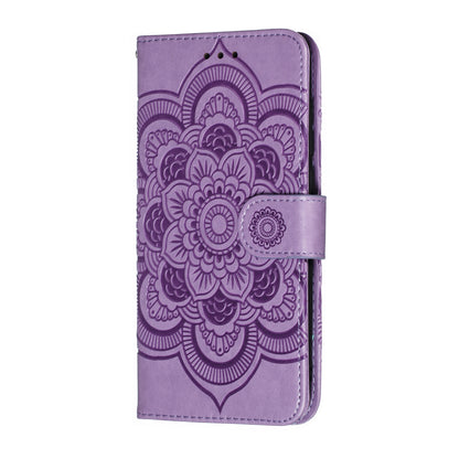 For Xiaomi Mi 9 Imprint Mandala Flower Stand Leather Phone Case Cover