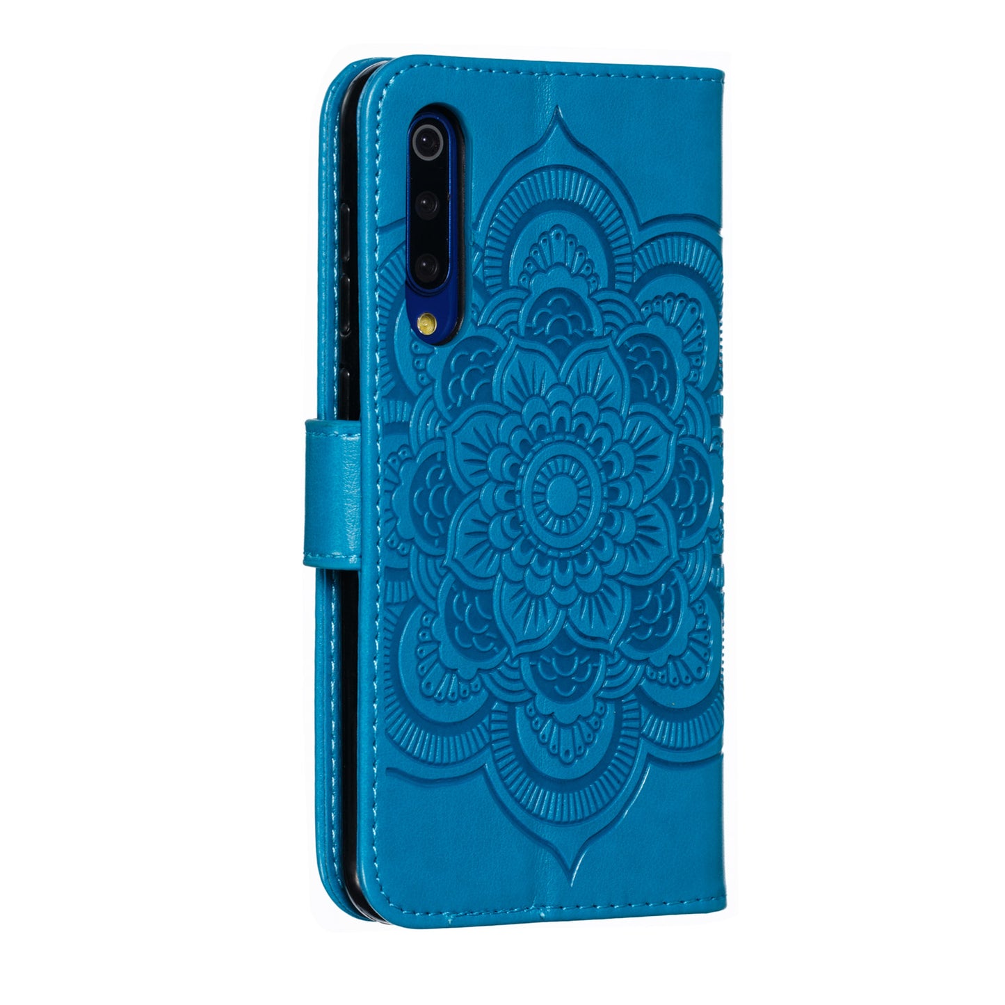 For Xiaomi Mi 9 SE Imprint Mandala Flower Phone Cover Wallet Leather Case
