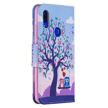 For Xiaomi Redmi 7 Pattern Printing Leather Stand Wallet Case