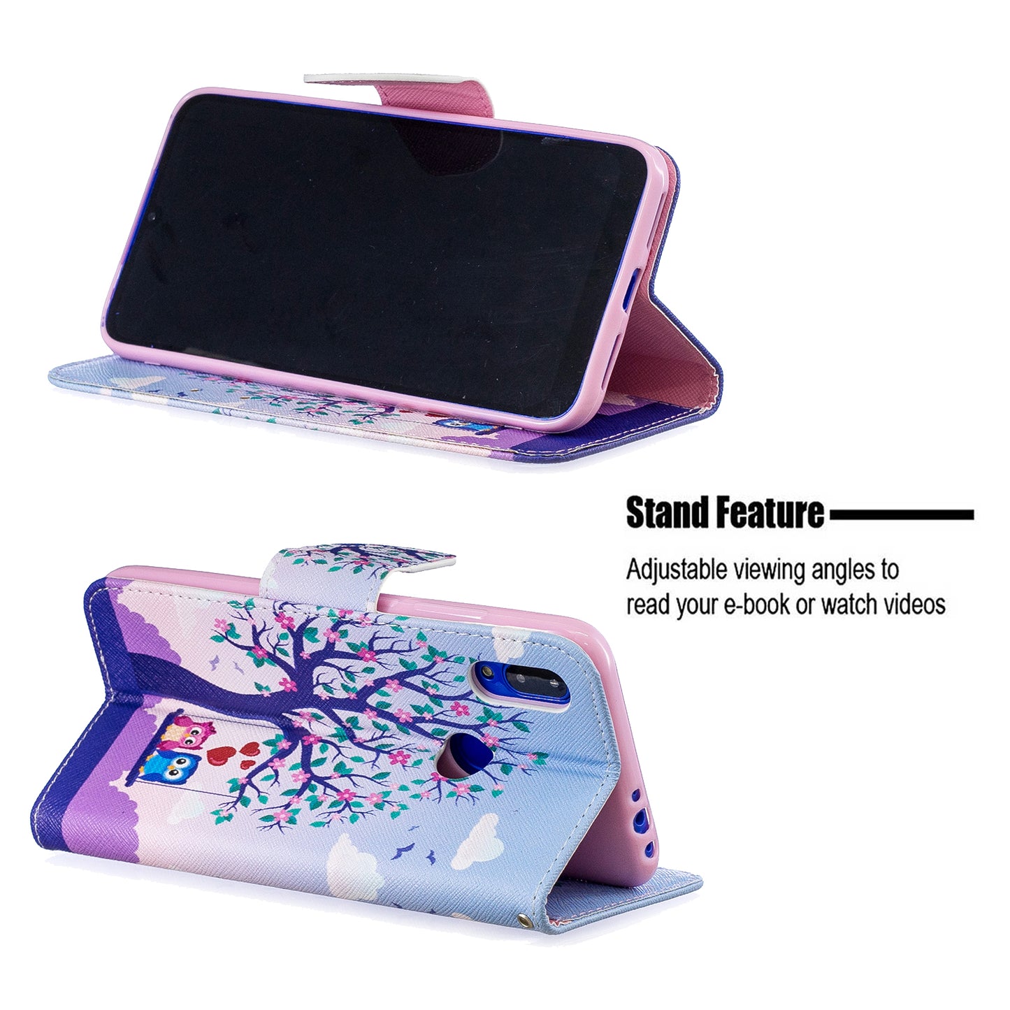 For Xiaomi Redmi 7 Pattern Printing Leather Stand Wallet Case