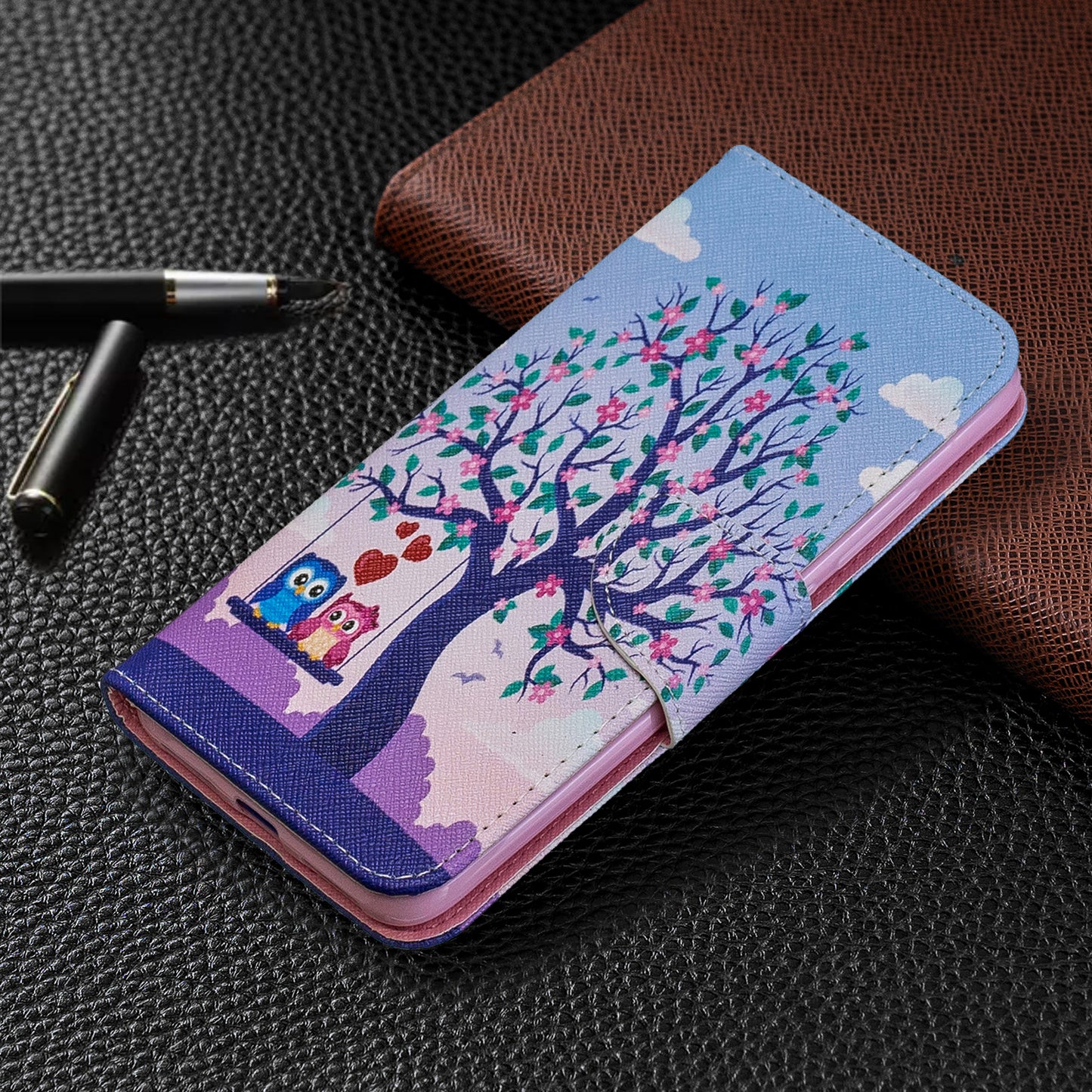 For Xiaomi Redmi 7 Pattern Printing Leather Stand Wallet Case