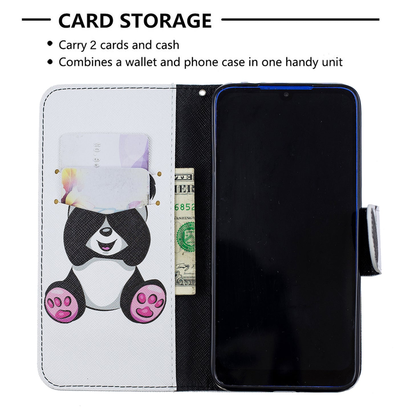 For Xiaomi Redmi 7 Pattern Printing Leather Stand Wallet Case