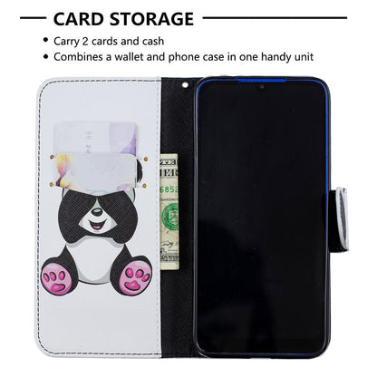 For Xiaomi Redmi 7 Pattern Printing Leather Stand Wallet Case