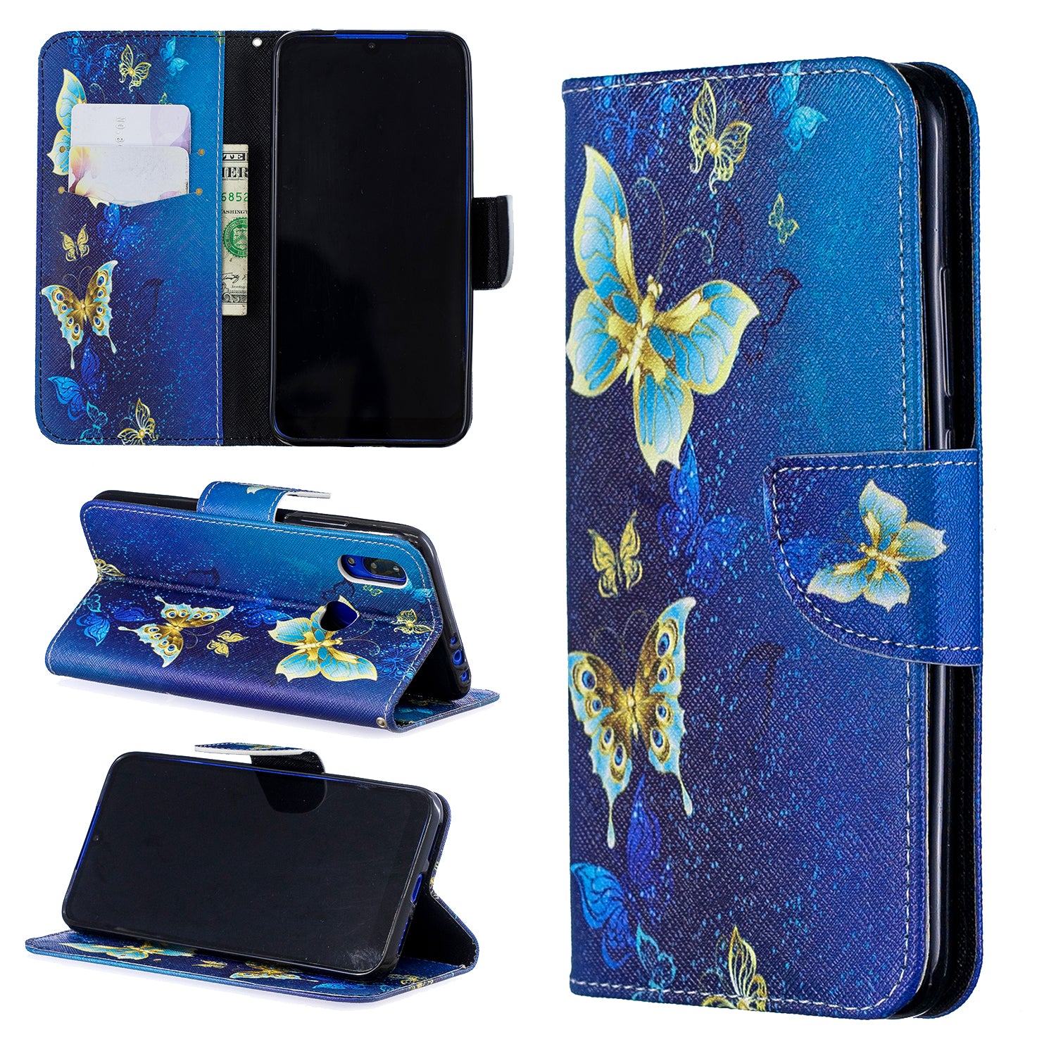 For Xiaomi Redmi 7 Pattern Printing Leather Stand Wallet Case