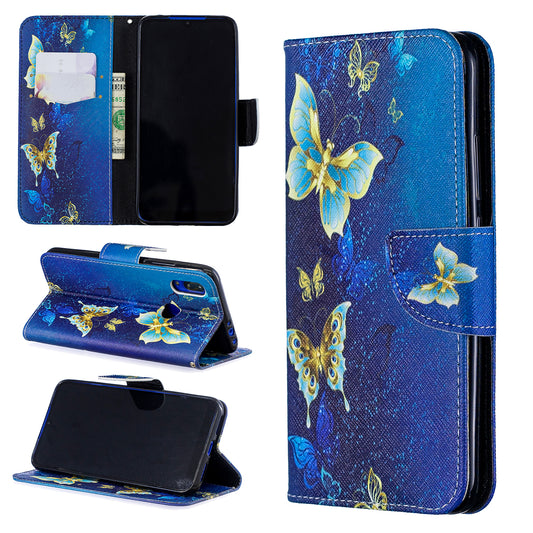 For Xiaomi Redmi 7 Pattern Printing Leather Stand Wallet Case