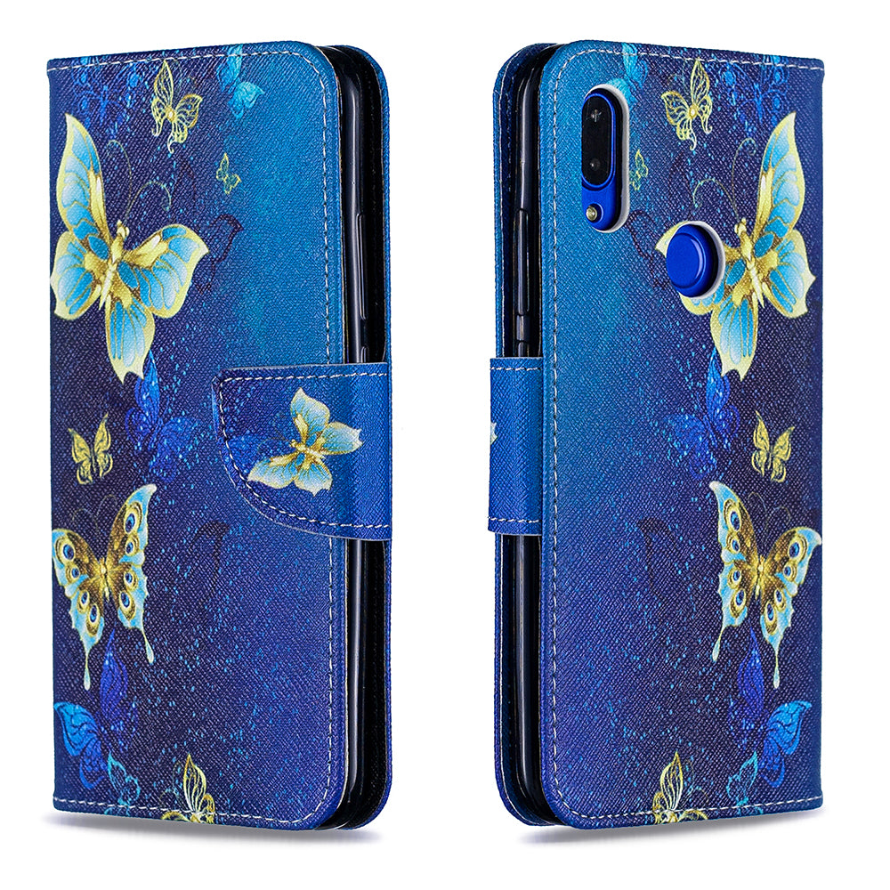 For Xiaomi Redmi 7 Pattern Printing Leather Stand Wallet Case