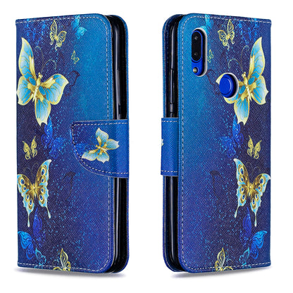 For Xiaomi Redmi 7 Pattern Printing Leather Stand Wallet Case