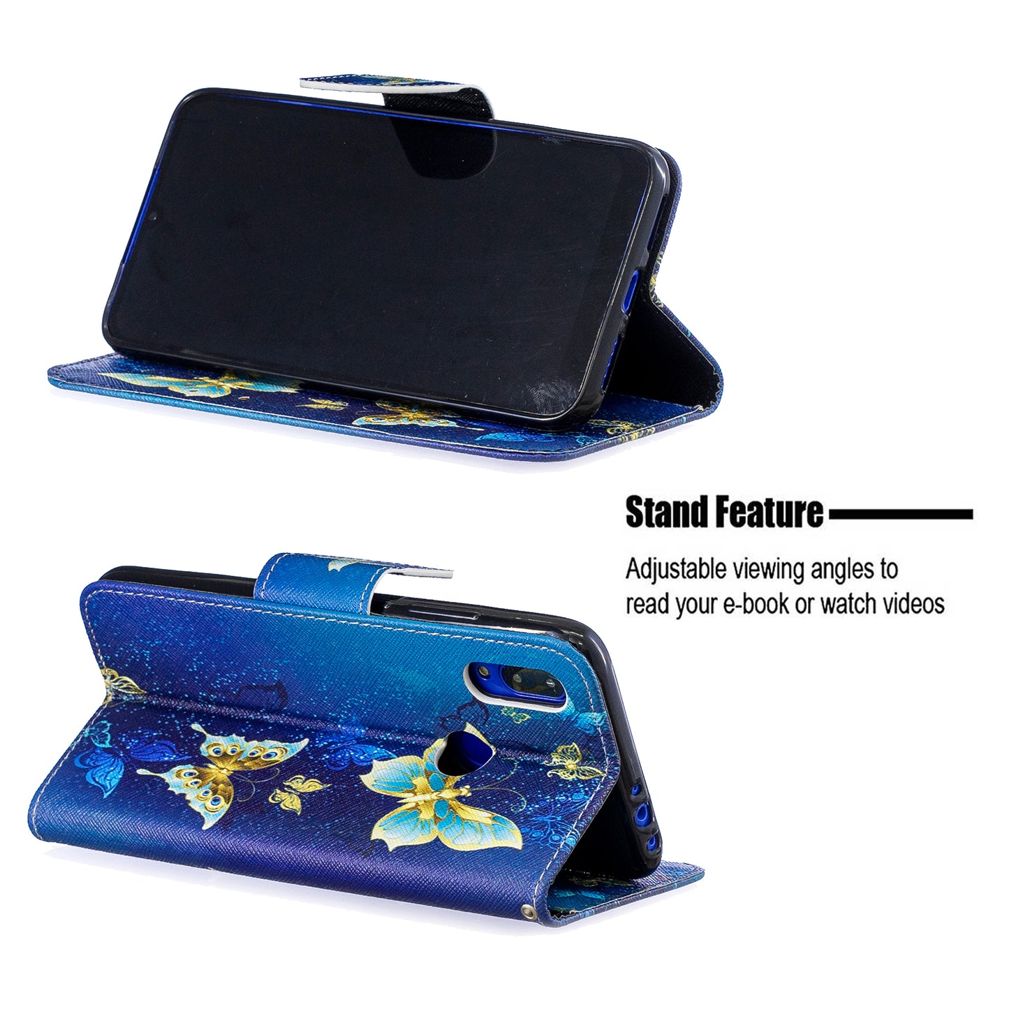 For Xiaomi Redmi 7 Pattern Printing Leather Stand Wallet Case