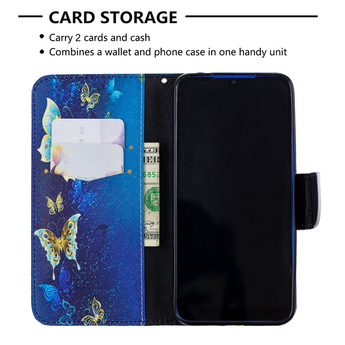 For Xiaomi Redmi 7 Pattern Printing Leather Stand Wallet Case