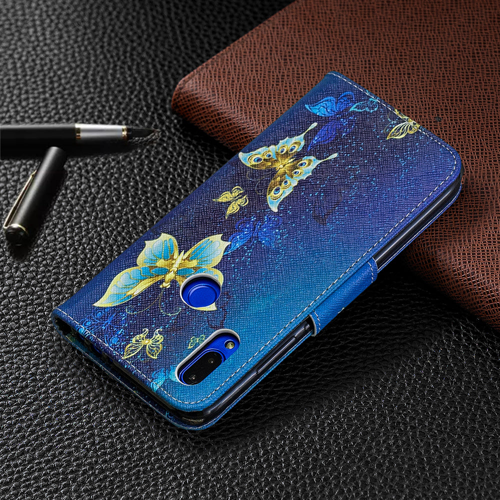 For Xiaomi Redmi 7 Pattern Printing Leather Stand Wallet Case