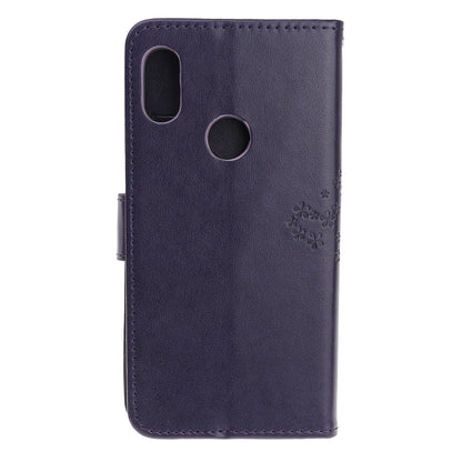 Imprint Tree Owl Wallet Stand Leather Flip Phone Case for Xiaomi Redmi Note 7S / Note 7 / Note 7 Pro (India)