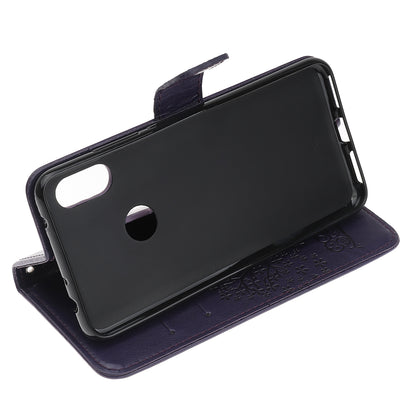 Imprint Tree Owl Wallet Stand Leather Flip Phone Case for Xiaomi Redmi Note 7S / Note 7 / Note 7 Pro (India)