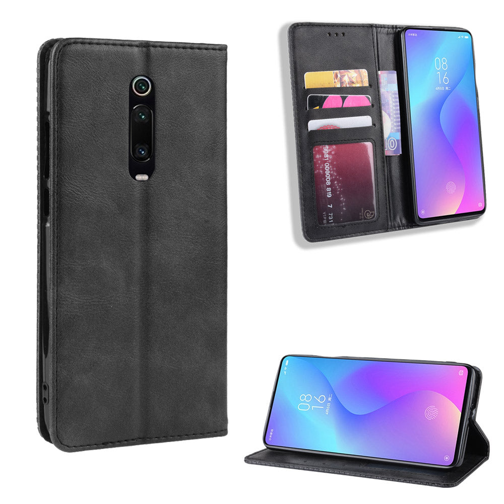 Vintage Style Leather Wallet Case for Xiaomi Redmi K20 / Mi 9T / Redmi K20 Pro / Mi 9T Pro