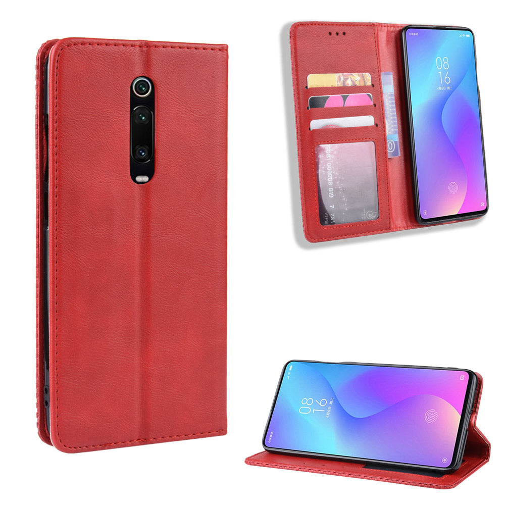 Vintage Style Leather Wallet Case for Xiaomi Redmi K20 / Mi 9T / Redmi K20 Pro / Mi 9T Pro