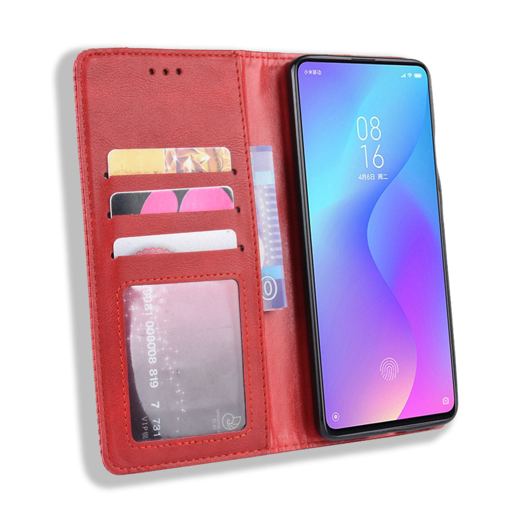 Vintage Style Leather Wallet Case for Xiaomi Redmi K20 / Mi 9T / Redmi K20 Pro / Mi 9T Pro
