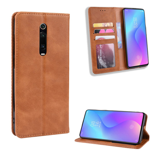 Vintage Style Leather Wallet Case for Xiaomi Redmi K20 / Mi 9T / Redmi K20 Pro / Mi 9T Pro