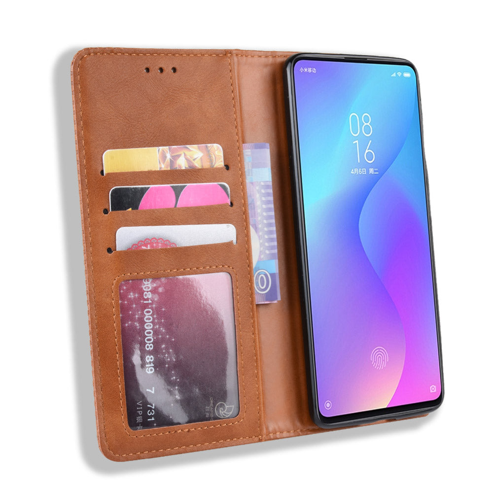 Vintage Style Leather Wallet Case for Xiaomi Redmi K20 / Mi 9T / Redmi K20 Pro / Mi 9T Pro