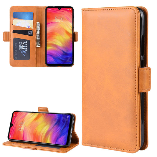 Dual-clasp Leather Wallet Stand Phone Case Cover for Xiaomi Redmi Note 7 / Note 7 Pro (India) / Note 7S