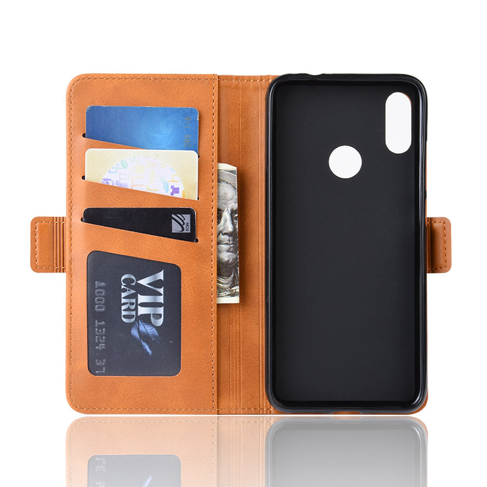 Dual-clasp Leather Wallet Stand Phone Case Cover for Xiaomi Redmi Note 7 / Note 7 Pro (India) / Note 7S
