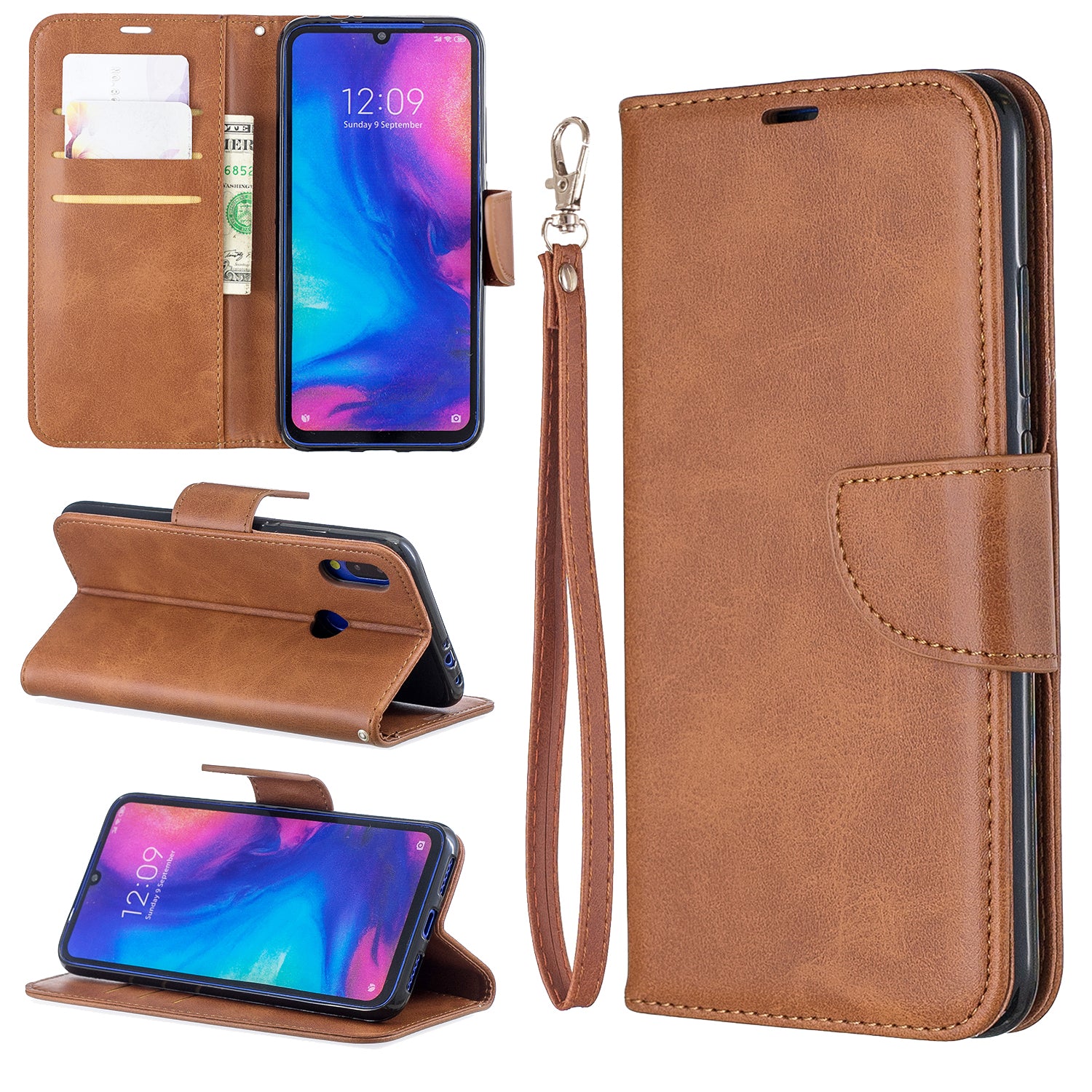 PU Leather Phone Cover for Xiaomi Redmi Note 7 / Note 7 Pro (India) / Note 7S