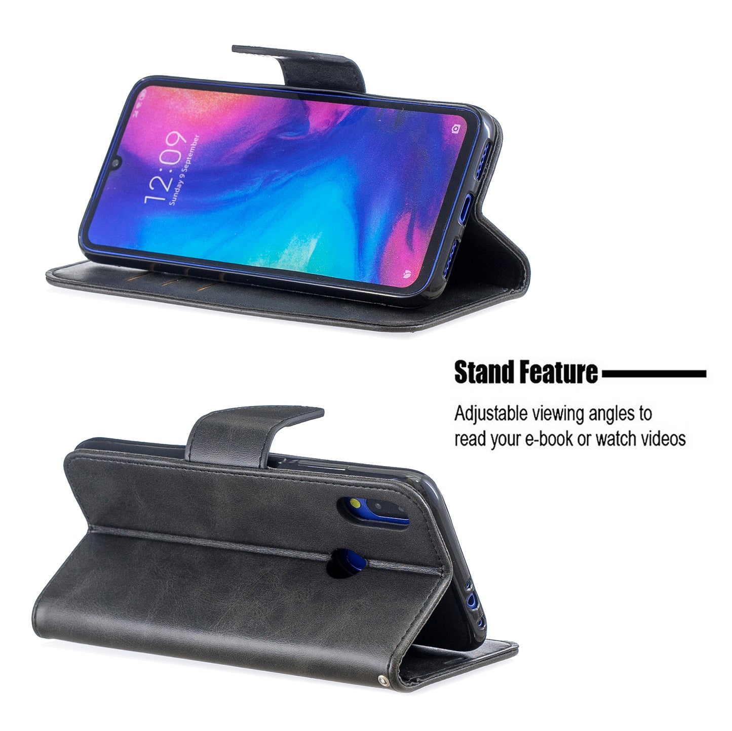 PU Leather Phone Cover for Xiaomi Redmi Note 7 / Note 7 Pro (India) / Note 7S