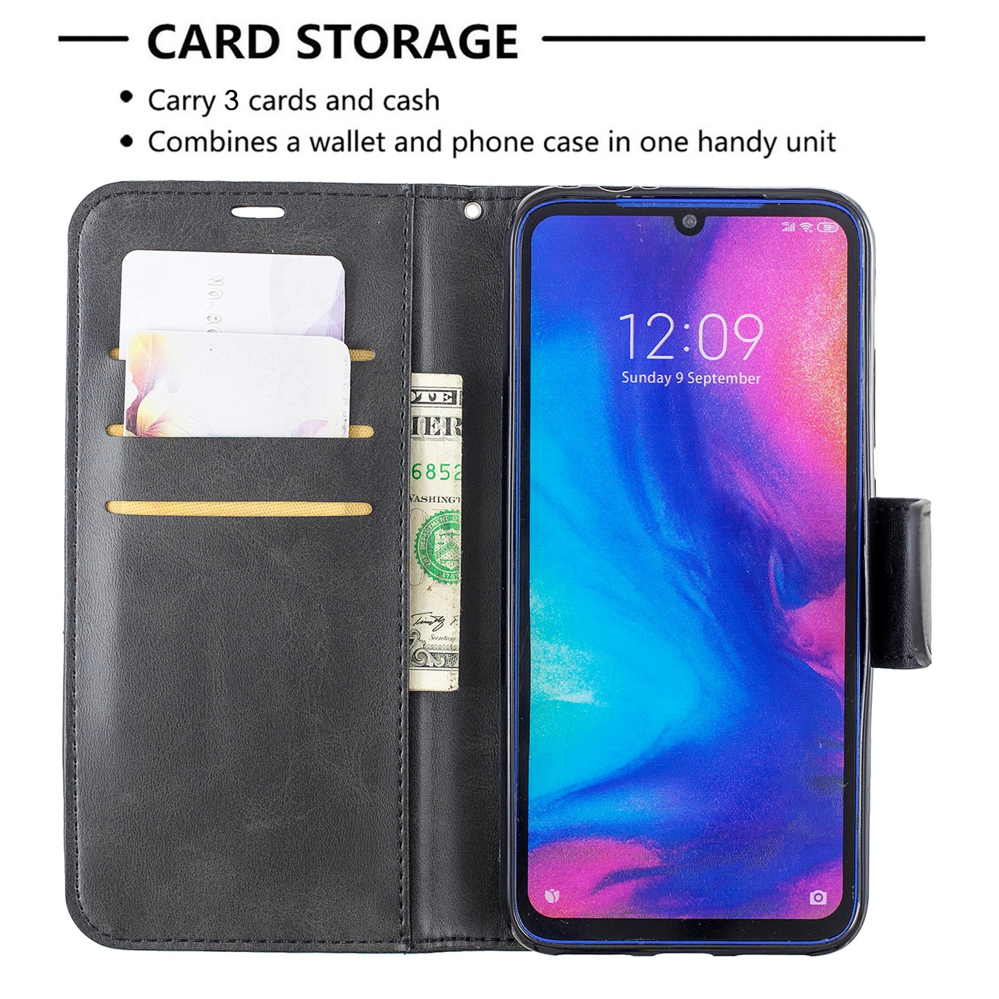 PU Leather Phone Cover for Xiaomi Redmi Note 7 / Note 7 Pro (India) / Note 7S