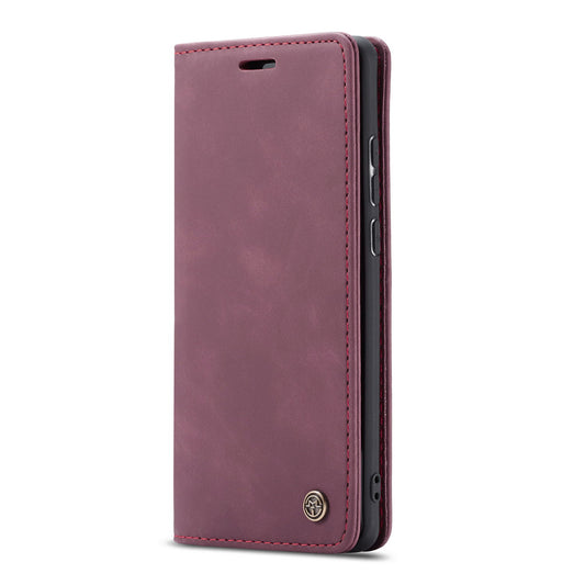 CASEME 013 Series Auto-absorbed Retro Business Leather Wallet Stand Phone Case for Xiaomi Mi 9