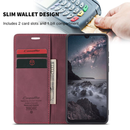 CASEME 013 Series Auto-absorbed Retro Business Leather Wallet Stand Phone Case for Xiaomi Mi 9