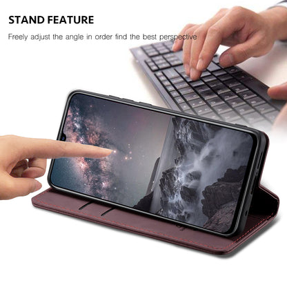 CASEME 013 Series Auto-absorbed Retro Business Leather Wallet Stand Phone Case for Xiaomi Mi 9