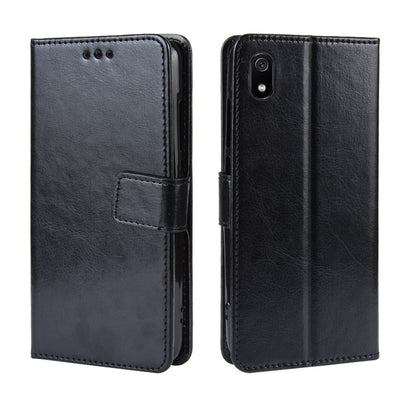 Crazy Horse Texture Leather Stand Wallet Phone Shell for Xiaomi Redmi 7A