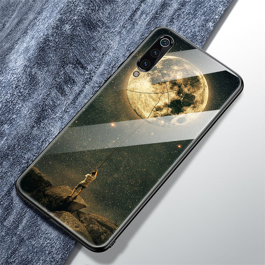 Pattern Printing Tempered Glass + TPU Back Shell for Xiaomi Mi 9