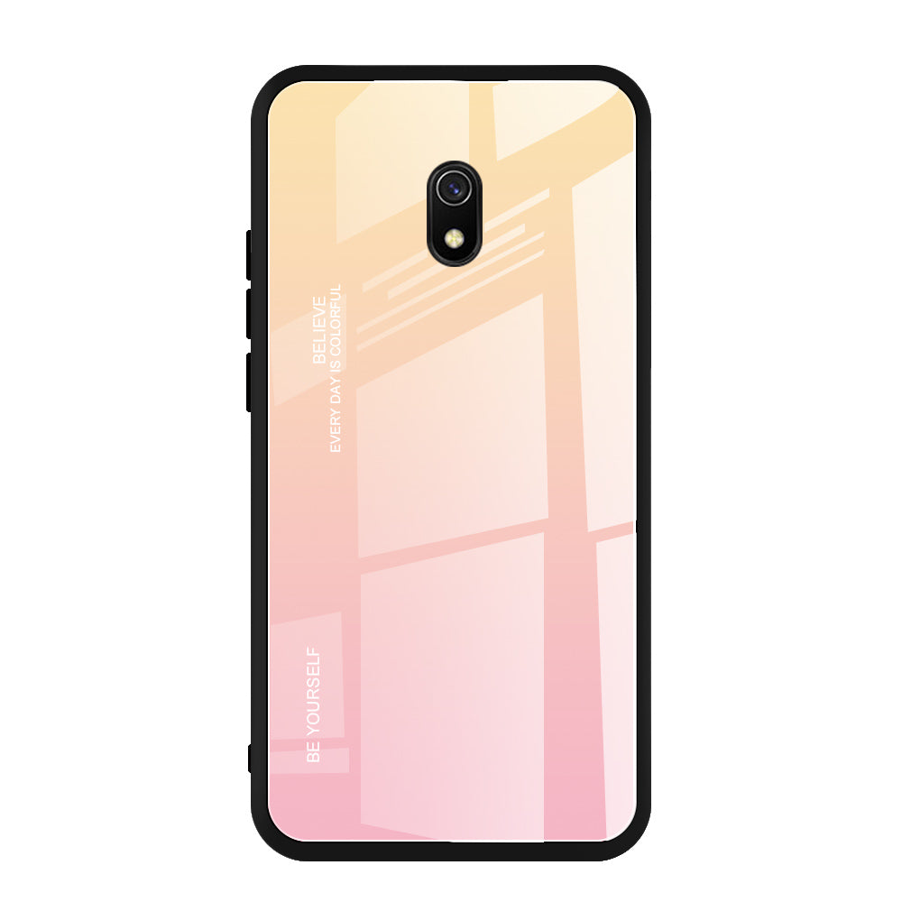 Gradient Color Tempered Glass + PC + TPU Combo Case for Xiaomi Redmi 8A