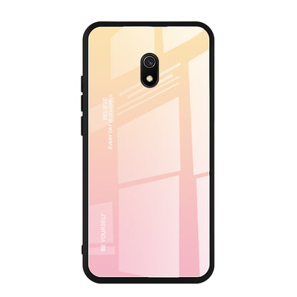 Gradient Color Tempered Glass + PC + TPU Combo Case for Xiaomi Redmi 8A