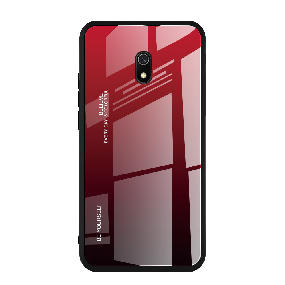 Gradient Color Tempered Glass + PC + TPU Combo Case for Xiaomi Redmi 8A